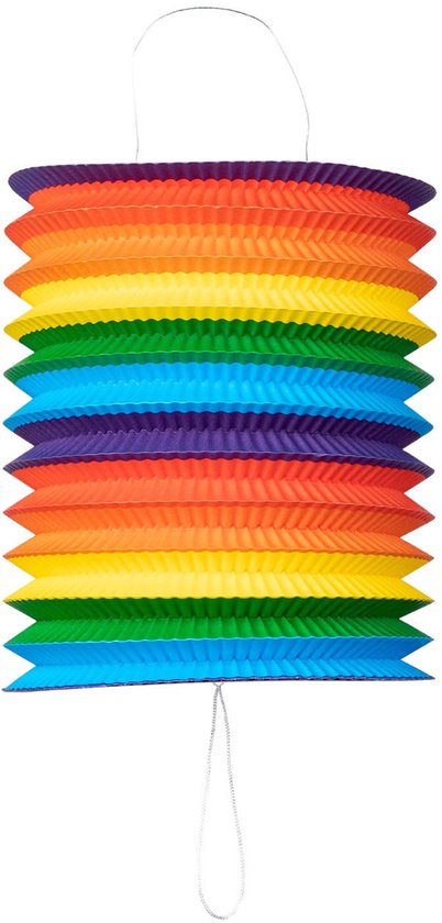 Wefiesta Lampion 16 Cm Papier Regenboog van Wefiesta