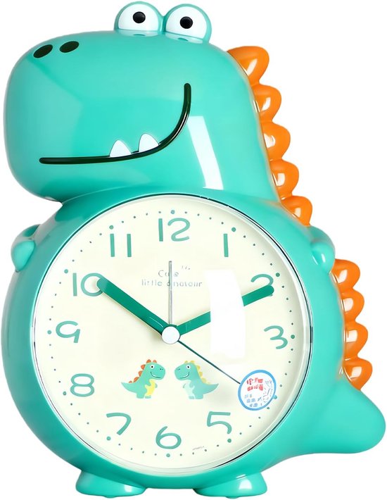 Wekker Kinderen - Dier Klok - Wakker Worden - Zingende Functie - 20 x 13 x 20 cm - Groen