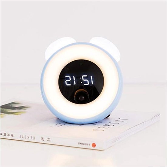 Wekker Lamp - Nachtlampje Sensor - Zacht Ontwaken - Automatische Slaapherkenning - 122x67x135mm - Blauw