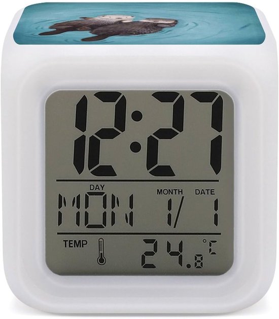 Wekker met Kleurverandering - Digitale Klok Slaaptrainer - Slaap Training - 7 Kleuren Licht - 3.1 inch - Stijl