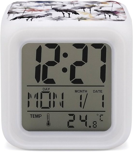 Wekker met Kleurverandering - Digitale Klok Slaaptraining Klok - Slaapkamer Decoratie - 7 Kleuren Zacht Licht