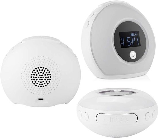 Wekker met Lamp - Natuurlijk Ontwaken - Slaap Verbeteren - Ingebouwde Speaker - 2000mAh Batterij - Wit