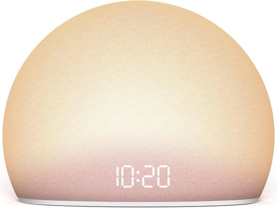 Wekker met Licht - Natuurlijke Wekker - Rustig Ontwaken - Simuleert Zonsopgang - 12 Kleuren - Roze