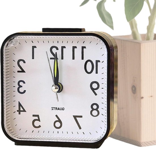 Wekker met Nachtlicht - Nachtlampje Wekker - Ontspannen Wakker Worden - Stille Scannende Werking - 9 cm - Wit van Merkloos