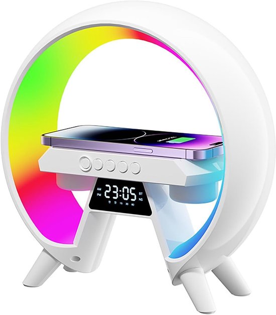 Wekker met Oplader - Zonsopgangsimulator Lamp - Ontspannen Wakker Worden - 256 Kleuren Opties - 10x10x10 mm - Meerdere Kleuren