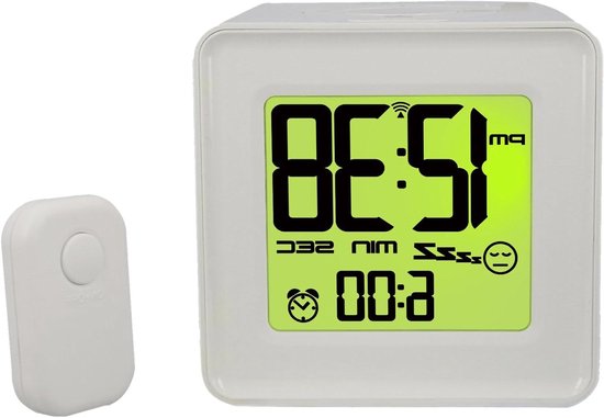 Wekker met Projectie - Slaaphulp Alarm - Ontspannen Inslapen - Lijn Projectie plafond - 9.1 x 9.5 cm - Wit