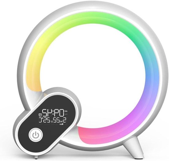 Wekker met Zonsopgang - Sfeerlamp Wake-up Light - Ontspannen Slaap - App en Afstandsbediening - 10W - Meerkleurig