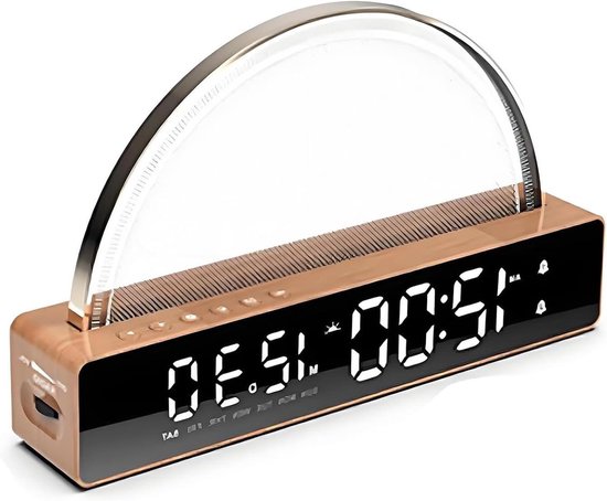 Wekker met Zonsopgang Simulatie - Wake-up Light Nachttlampje - Rustig Ontwaken - 6 Natuurgeluiden - 23 cm - Wit