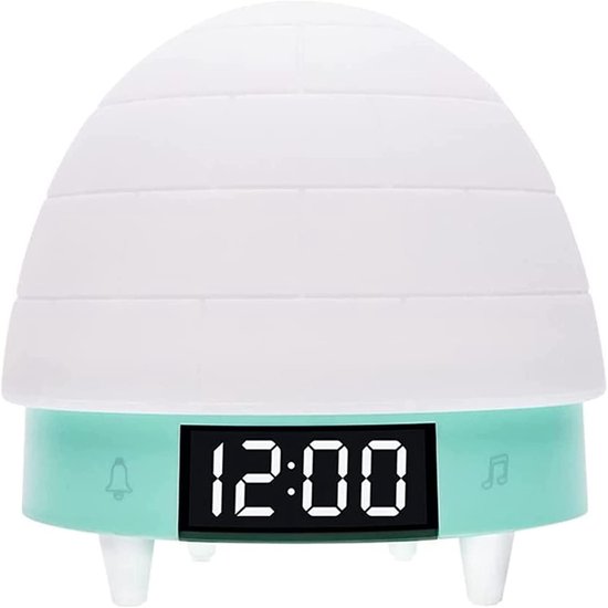 Wekker Sterrenprojector - Nachtlamp Klok - Kinderkamer Decoratie - Zonsopgang Simulatie - 13x13cm - Wit