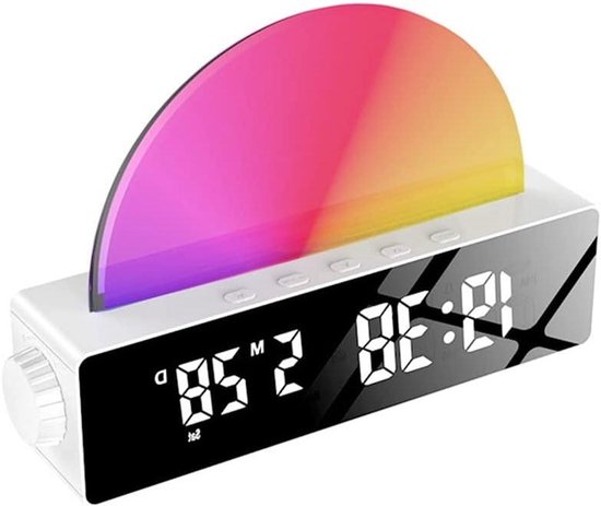 Wekker Sunrise - Wake Up Light - Rustig Wakker Worden - Simuleert Zonsopgang - 20 x 13 x 6 cm
