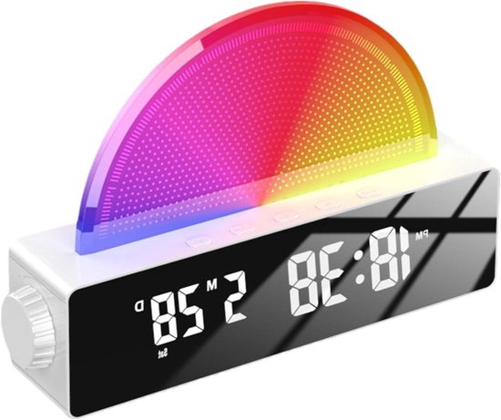 Wekker Zonsopgang Simulatie - Nachtlamp Slaapwekker - Rustig Wakker Worden - Natuurlijke Helderheid Simulatie - 10 Kleuren - Wit