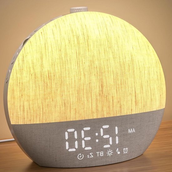 Wekker Zonsopgang - Wake up licht - Rustig Wakker Worden - Simuleert Zonsopgang - 177 cm - Wit