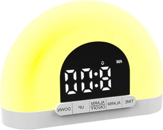 Wekker Zonsopgang - Wakker Licht - Rustig Ontwaken - Simuleert Zonsopgang - 30 Helderheidsniveaus - Wit