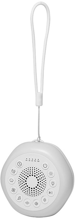 White noise machine - 27 witte ruis-geluiden — 10.6*9.3*4.3cm - Kinderslot - Nachtlampje met 7 kleuren - Automatische uitschakeltimer - Compact en draagbaar van Merkloos