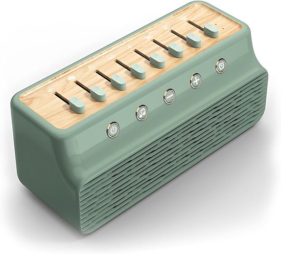 White Noise Machine, 8 Natuur Geluiden Mixer Opties Bluetooth Speaker, Drie Snelheden Timing, Voor Slapen Thuiskantoor Reizen Ontspanning, Groen van Merkloos