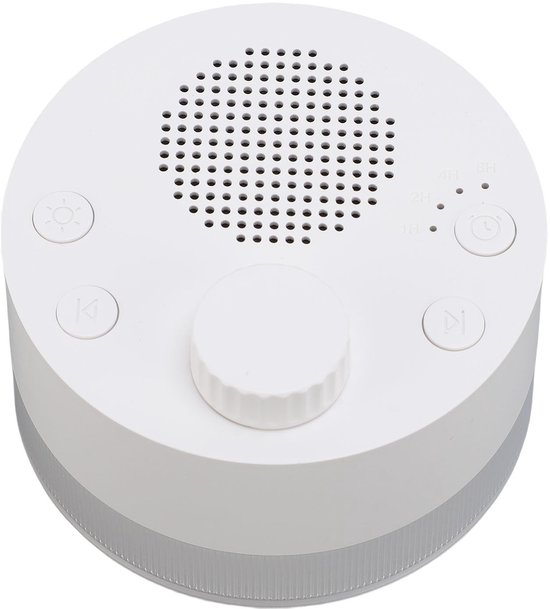 White Noise Machine - Draagbare Geluidstherapie met 24 Relaxte Slaapgeluiden (8 Uur) en Geheugenfunctie, Geschikt voor Thuis, Kantoor en Reis, Kraamkamer van Merkloos