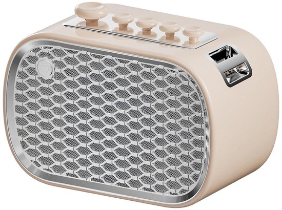 White Noise Machine - Draagbare Luidspreker, Mini Outdoor Audio met TF-kaartondersteuning, Handige Timer, Radio met AUX-poort, Beige van Merkloos