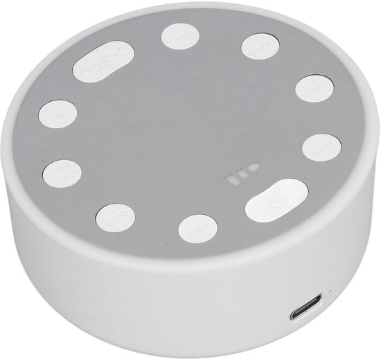 White Noise Machine - Geluidsmachine voor Slaap met Stemmingregeling, Wit Geluid voor Babykamer en Kantoor, Uitstekende Luidsprekerprestaties, Eenvoudig te Gebruiken van Merkloos