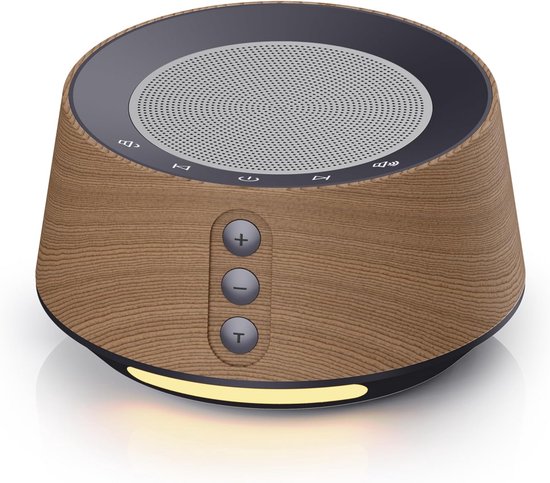White Noise Machine met 14 Slaapgeluiden en Nachtlamp - Timer & Geheugenfunctie voor Baby, Kind & Volwassene