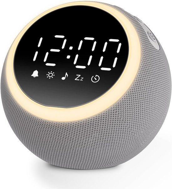White Noise Machine met Wekker, Slaapgeluiden en Nachtlampje voor Kinderen en Volwassenen