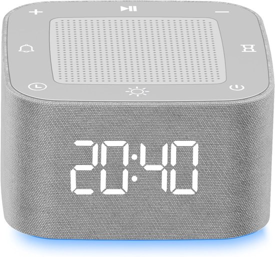 White Noise Machine Slaaphulp, witte ruis met 32 rustgevende geluiden, 7 kleuren, nachtlampje, 5 timers, witte ruismachine met geheugenfunctie, slaaphulp voor volwassenen, student van Merkloos
