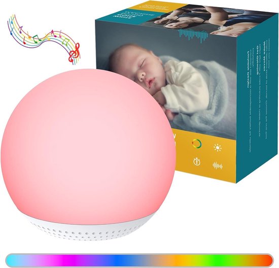 White Noise Machine - Slaapmachine Geluiden - Baby Slaap Hulp - 24 Rustgevende Geluiden