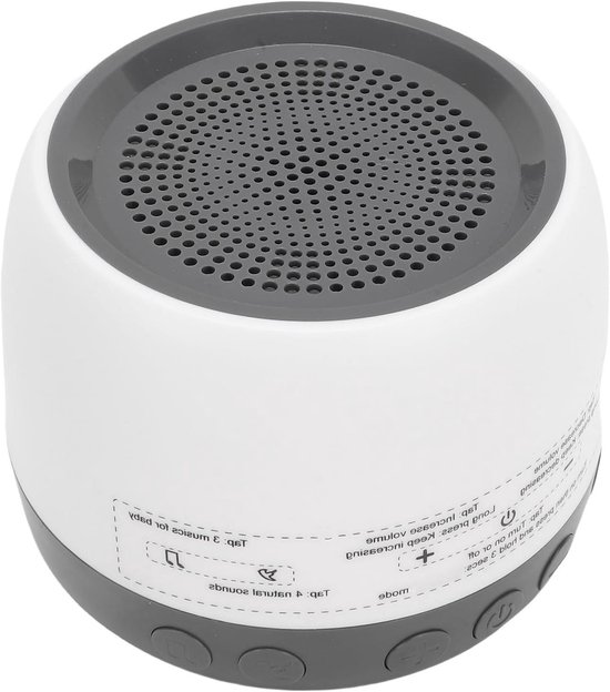 White Noise Machine - Sound Machine - Baby Slaap Hulp - 13 Kalmerende Geluiden - 9.7 cm - Wit