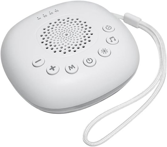 White Noise Machine - Voor baby en Volwassenen - USB-C Oplaadbaar - Draadloos - Witte Ruis - Slaaphulp - Timerfunctie - Inclusief Koord - Wit van Merkloos