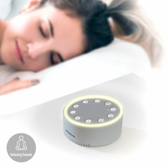 White Noise Machine - White Noise Machine Volwassen - White Noise - Witte Ruis - en 5 Geluiden - 2 lichtmodi - Timer - Oplaadbaar van Merkloos