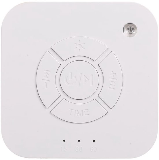White Noise Machine - White Noise Slaapmachine - Slaaphulpmiddel - Slaaphulpmiddel voor baby's en kinderen - Voor thuis, op kantoor en op reis - Wit van Merkloos