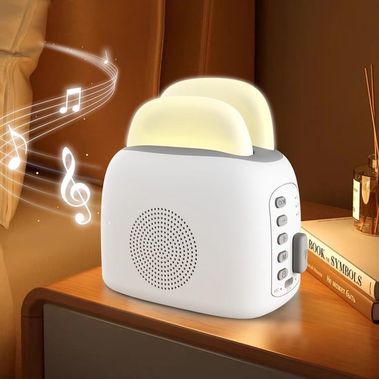White Noise Machine - Wit Geluid Nachtlampje, 3-in-1 Baby Nachtlampje met Bluetooth Luidspreker, Timer, Geschikt voor Baby's, Kinderen en Volwassenen, Kerstcadeau van Merkloos