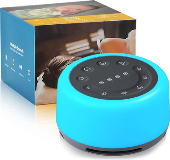 White Noise Machine - Witte Ruis Machine Voor Baby en Volwassenen – Slaaptrainer – Bluetooth - Slaaphulp Met 24 Rustgevende Geluiden van Sleep Mode