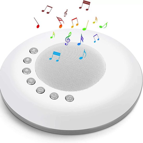 White Noise-slaaphulp — Slaapapparaat — 8 rustgevende natuurgeluiden, volumeregeling met 30 niveaus (handmatig model) van Merkloos