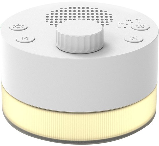 White Noise Sound White Noise Sound Machine Draagbare Reis-slaapgeluidsmachine met 24 Geluiden en Timerfunctie voor Ontspanning, Thuisgebruik en Reisontwerp - wit
