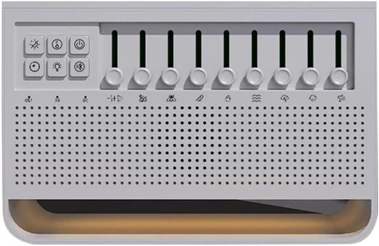 White Noise Speaker - Geluidsmachine Slaaphulp - Ontspannen Slapen - 8 Verschillende Geluiden - 200 x 130 x 90 mm