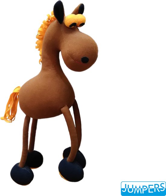 Wiebeldier aan veer - Paard - Bruin