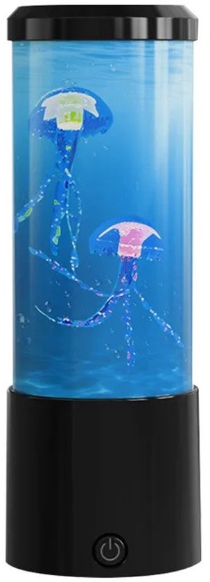 WiseGoods Luxe LED Kwallenlamp Nachtlamp – 7 Kleuren Lavalamp – Aquariumeffect Sfeerverlichting – Cadeau Decoratie - Woondecoratie