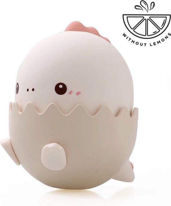 Without Lemons ROZE DinoEgg LED nachtlamp| USB - Oplaadbaar | 3 licht standen| Warm of wit licht switchknop| | Baby en kinder lamp |Kinderkamer | babykamer | Kraam Cadeau | Verjaardagscadeau | Musthave |Duurzaam van Without Lemons