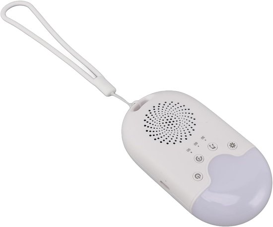 Witte Ruis Machine - Geluid Apparaat - Rustige Slaap - 8 Natuurklanken - 12.5 cm - Wit
