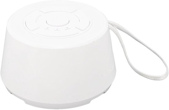 Witte Ruis Machine - Slaap Geluiden - Ontspannen Slapen - Ingebouwde Timer - 10 x 9 x 8 cm - Wit