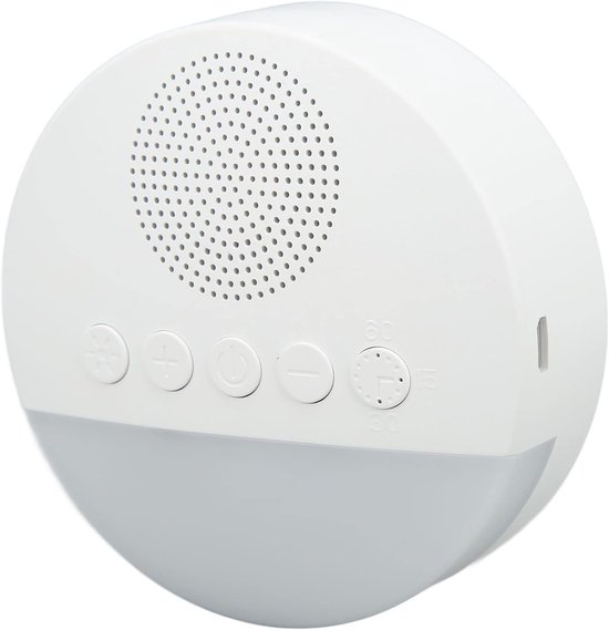 Witte Ruis Machine - Slaap Geluiden - Ontspanning Bevorderen - 20 Kalme Geluiden - Compact Formaat - Wit van Merkloos
