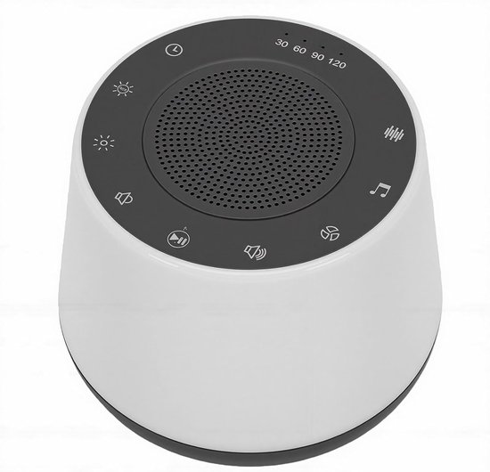 Witte Ruis Machine - Slaap Geluiden - Rustige Slaap - 32 Rustgevende Geluiden - USB C Oplaadbaar - Grijs