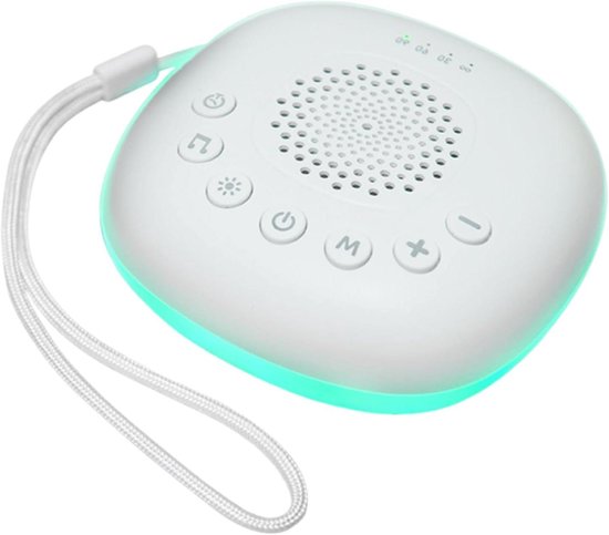 Witte Ruis Machine - Slaaphulp Geluid - Rustige Slaap - USB Oplaadbaar - 10 cm - Wit