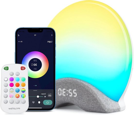 Witte Ruis Machine - Slaaplamp Geluid - Ontspannen Slapen - 25 Geluiden 8 Lichtshows