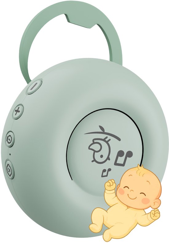Witte Ruis Machine voor Baby’s van MMOBIEL – 20 Rustgevende Geluiden, Huilsensor, Timer, USB-C Oplaadbaar – Draagbare Slaaphulp met Slaapliedjes, Natuurgeluiden en Wit/Roze/Bruine Ruis – Groen van MMOBIEL