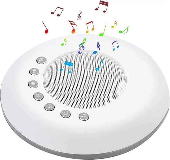 Witte ruisgenerator voor baby's met ingebouwd licht, 28 rustgevende geluiden, USB-interface, slaaphulpmiddel met witte ruis, geschikt voor baby's en volwassenen, eenvoudig in gebruik. van MJKWY