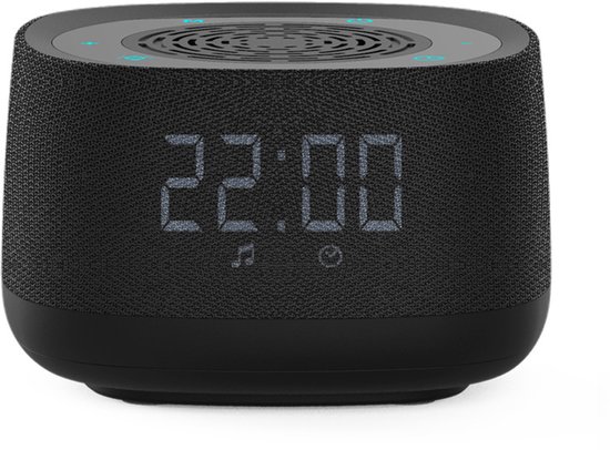Witte ruismachine, draadloze slaapondersteunende Bluetooth-desktopluidspreker, geschikt voor lichte slapers, reizigers, studenten, mediteerders, yogabeoefenaars en voor gebruik in huizen, appartementen, slaapkamers, enz. - Zwart van Merkloos