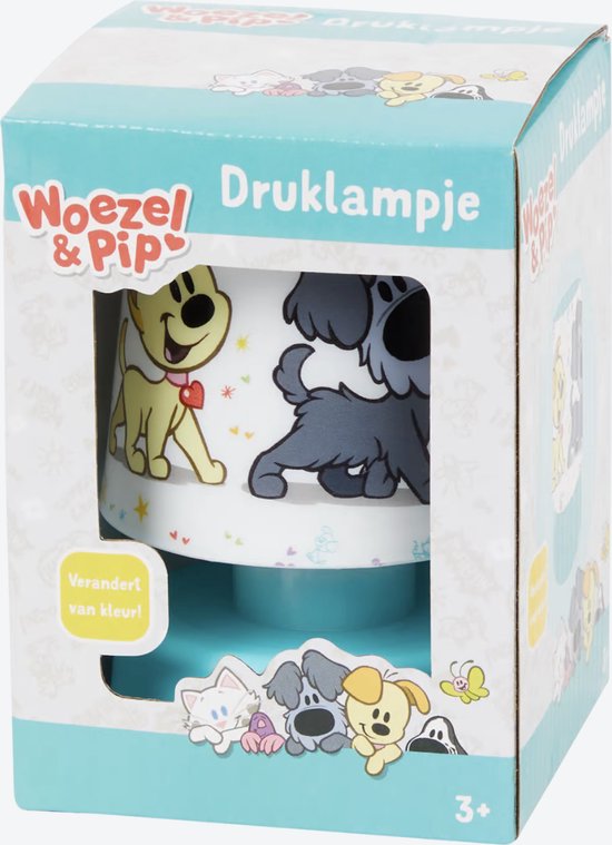 Woezel & Pip Nachtlampje - Druklamp - Woezel en Pip Lamp - Kleine Lamp voor Peuters & Kleuters - Verandert van Kleur - Nachtlamp voor Kinderen - Jongens & Meisjes - Mini Lamp - Vanaf 3 Jaar - Kinderlamp / Slaapkamer Lamp - Cadeau van Merkloos