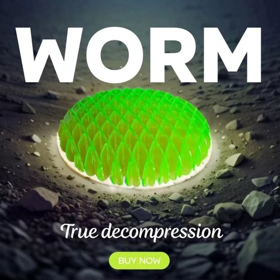 Worm Fidget Speelgoed – 3D Geprint Anti-Stress Speeltje voor ADHD, Stressvermindering, Concentratie en Rust bij Volwassenen van Merkloos