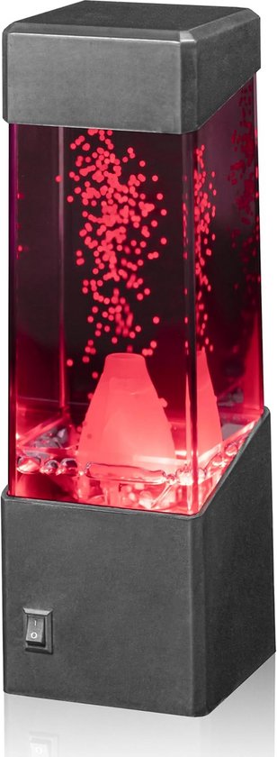 YAKii Vulkaan Lava Lamp, USB-aangedreven nachtlicht, stil ontwerp, kamer kantoor decor ontspannen sfeerverlichting, unieke verjaardag Kerstmis voor jongens en meisjes van Merkloos
